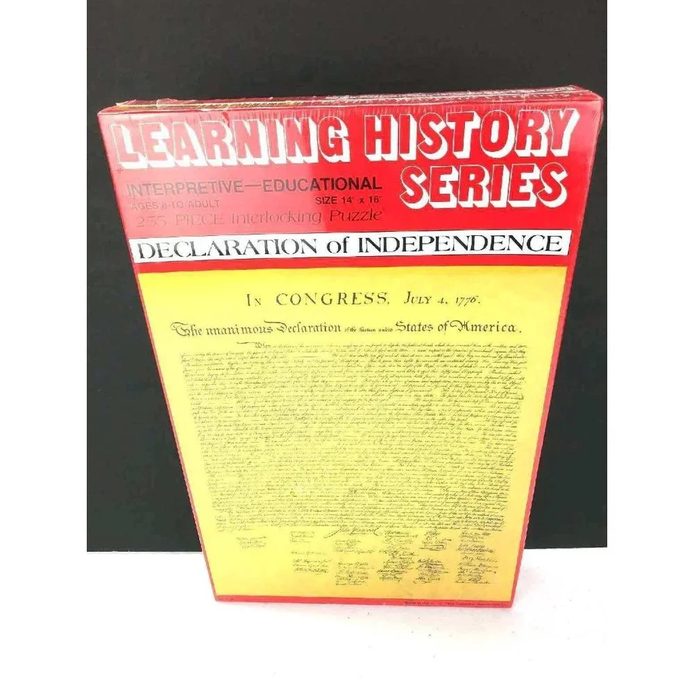 Declaration of Independence Jigsaw Puzzle Vintage Learning History New Sealed